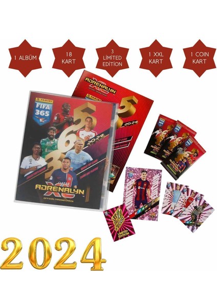 Panini Adrenalyn Fifa 365 2024 Sezonu Tcg Mega Başlangıç Paketi Futbolcu Kartları Albümü