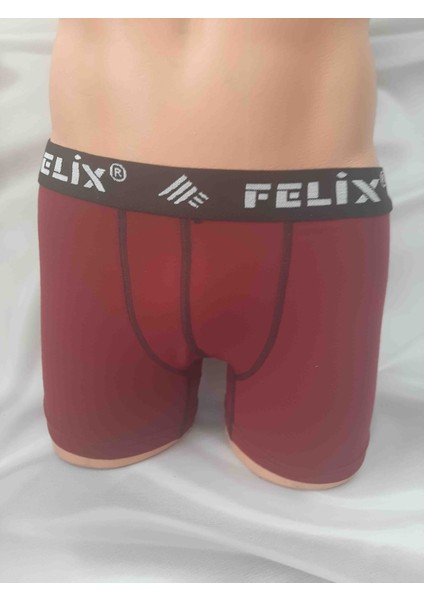Bordo %100 Pamuk Rahat Kullanışlı Likralı Erkek Boxer