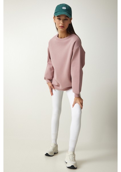 Oversize Şardonlu Basic Sweatshirt fiyatları