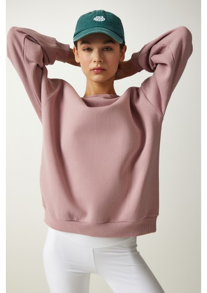 Oversize Şardonlu Basic Sweatshirt fırsatları