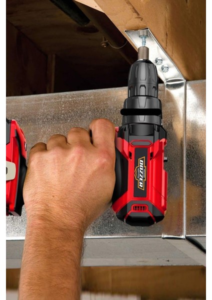 Alman HARD-X2560 2.0 Ah Çelik Şanzuman 27 Parça Set Bakır Sargılı 2x Akülü Şarjlı Vidalama Matkap