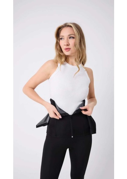 Poliüretan Sauna Etkili Unisex Karın Bölgesi Için Balenli Termal Performans Kemeri Tekli Siyah Slip fiyatları