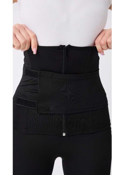 Poliüretan Sauna Etkili Unisex Karın Bölgesi Için Balenli Termal Performans Kemeri Tekli Siyah Slip modelleri