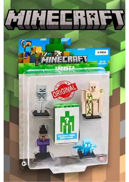 Minecraft 3D Figür Toppeez 5'li Set - Model 2