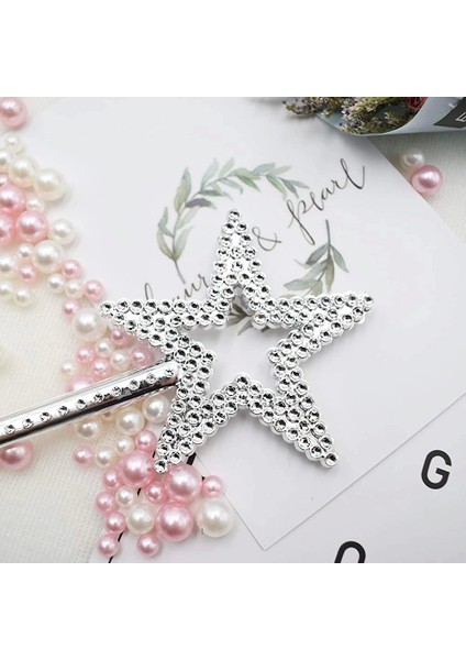 Bfs Nessiworld Yıldız Model Peri Asası Melek Asası Prenses Asası Metalize Gümüş Renk modelleri