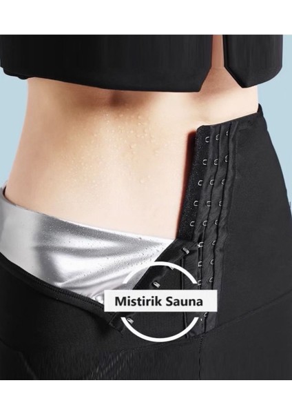 Uzun Sauna-Şort Model Zayıflatan Termal Iki Beden Incelten Vücut Şekillendirici Sauna Agraflı Korse fırsatları