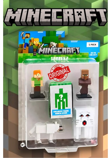 Minecraft 3D Figür Toppeez 5'li Set - Model 1