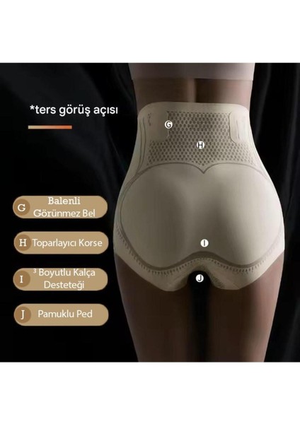 Tr Kadın Dikişsiz Seamless Balen Destekli Kaymaz Bel V-Control Yüksek Bel Toparlayıcı Korse Külot I fiyatları
