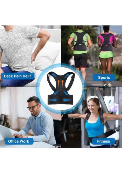 Slip Duruş Bozukluğu Için Korse Sırt Düzleştirici Korse Bel Destekli Manyetik Dik Duruş Korsesi Kam