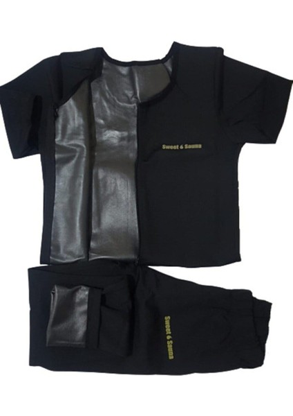 Dokuma Sauna Termal Etklli Fermuarlı Kadın Erkek Body Tayt Takım %100 Orjinal Elde Ilık Suda Cesa G