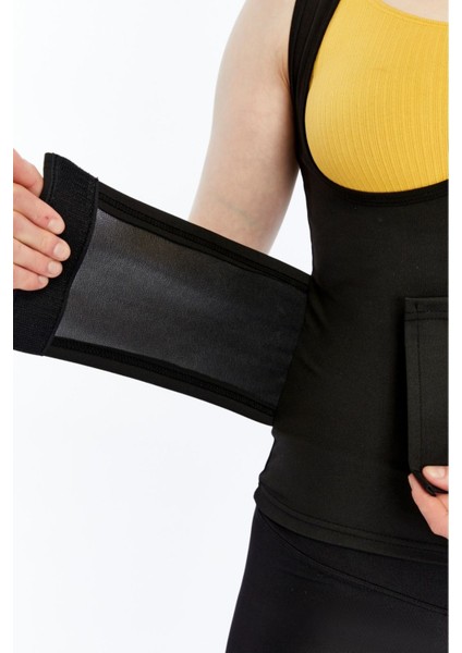 Elde Yıkama Yapınız Premium Spor Sauna Atlet Bel Kemer Karın Korse Kadın Erkek Siyah Slip Siyah Ort modelleri