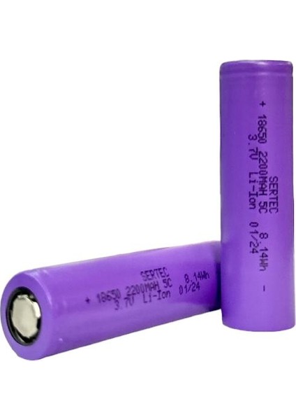 18650 3.7V 2200 Mah 5c Li-Ion Şarjlı Pil