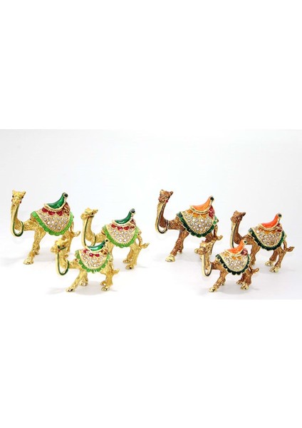 Sıvaroskı Taşlı 3'lü Deve Figürü 7*6*5 cm