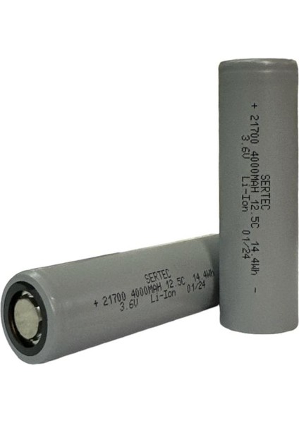 INR21700 3.7V 4000 Mah 12.5c Li-Ion Şarjlı Pil