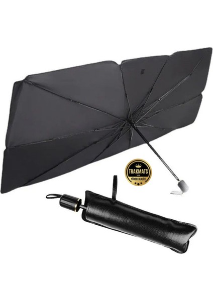 Hyundai I20 Universal Araç Içi Ön Cam Katlanabilir Şemsiye Güneşlik Siyah