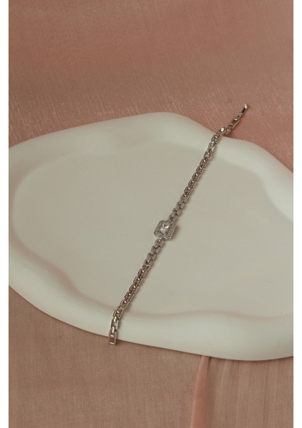 Zirkon Baget Taşlı Silver Bileklik fırsatları