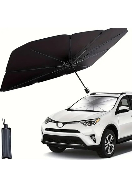 Katlanabilir Araba Güneşlik Şemsiyesi - Ön Cam Isı Yalıtımı Tüm Araçlar Için Uygundur