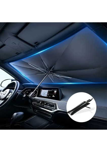 Katlanabilir Araba Güneşlik Şemsiyesi - Ön Cam Isı Yalıtımı Tüm Araçlar Için Uygundur fiyatları