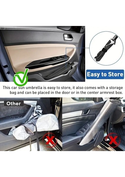 Katlanabilir Araba Güneşlik Şemsiyesi - Ön Cam Isı Yalıtımı Tüm Araçlar Için Uygundur indirimleri