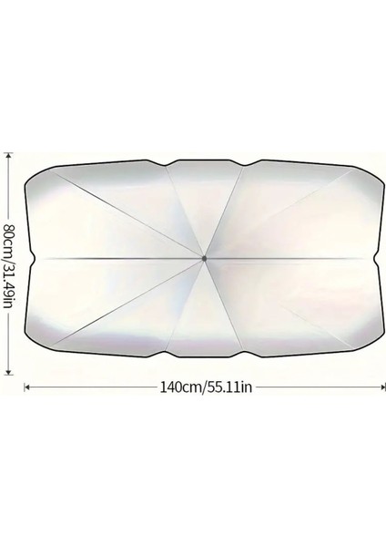 Katlanabilir Araba Güneşlik Şemsiyesi - Ön Cam Isı Yalıtımı Tüm Araçlar Için Uygundur