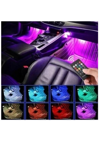 Mitsubishi Space Star Ayak Altı LED Kumandalı Araç Içi Aydınlatma 4 Lü Sese Duyarlı Renk Değiştirme Özellikli modelleri