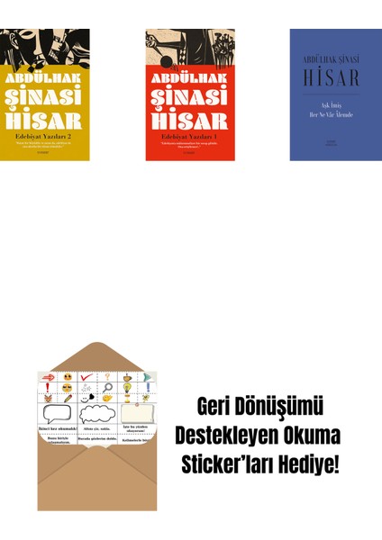 Edebiyat Yazıları 2 + Edebiyat Yazıları - 1 + Aşk Imiş Her Ne Vâr Âlemde (Ciltli) + Okuma Sticker'ları