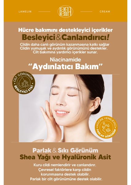 Yenileyici ve Besleyici Egf Yüz Bakım Kremi Lamelin Pure Cream 50 ml modelleri