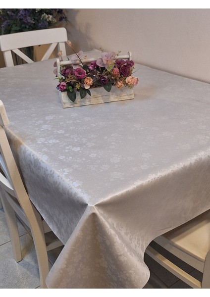 Elyaflı Pvc Muşamba - Desenli Silinebilir Masa Örtüsü ( Gri) fiyatları