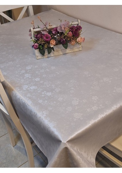 Elyaflı Pvc Muşamba - Desenli Silinebilir Masa Örtüsü ( Gri) modelleri