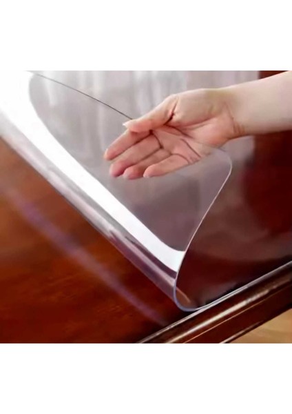 1.2 mm Kalinlik 100 cm En Şeffaf Kalın Pvs Masa Koruyucu Mika Masa Örtüsü