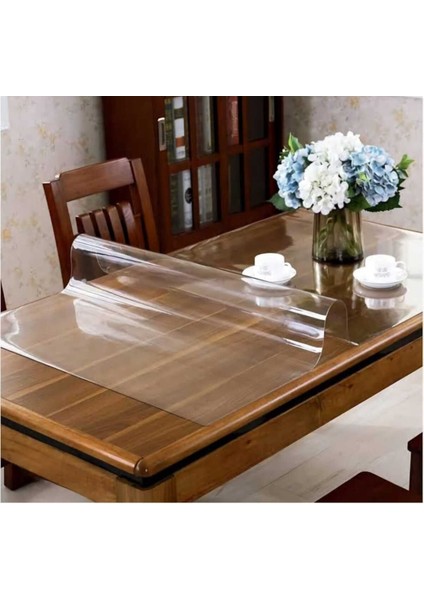 1.2 mm Kalinlik 100 cm En Şeffaf Kalın Pvs Masa Koruyucu Mika Masa Örtüsü modelleri