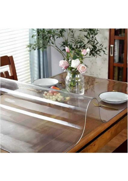 1.2 mm Kalinlik 100 cm En Şeffaf Kalın Pvs Masa Koruyucu Mika Masa Örtüsü fırsatları