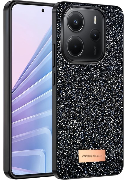 Onegif Xiaomi Redmi Note 14 4g Bright Simli Kapak - Siyah Sptgl