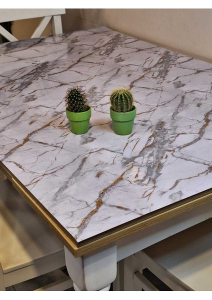 Kalın Pvc Masa Koruyucu – 1.2 mm Mika Örtü, 70 cm En, Mermer Desen fiyatları