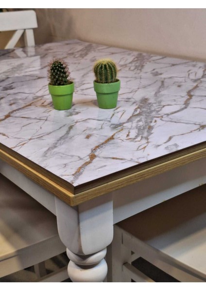 Kalın Pvc Masa Koruyucu – 1.2 mm Mika Örtü, 70 cm En, Mermer Desen modelleri