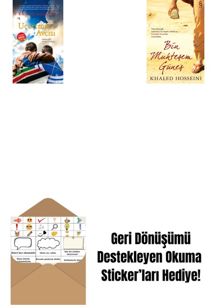 Uçurtma Avcısı (Midi Boy) + Bin Muhteşem Güneş + Okuma Sticker'ları