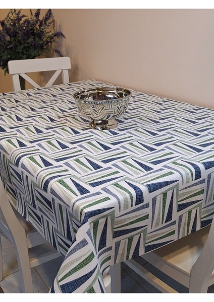 Elyaflı Pvc Muşamba Desenli Silinebilir Masa Örtüsü Yeşi?l fiyatları