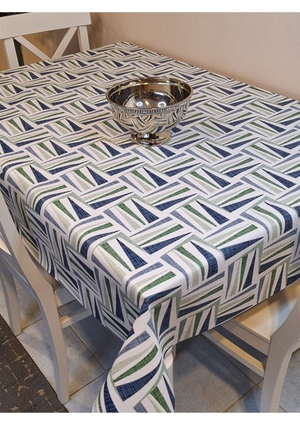 Elyaflı Pvc Muşamba Desenli Silinebilir Masa Örtüsü Yeşi?l modelleri