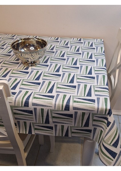 Elyaflı Pvc Muşamba Desenli Silinebilir Masa Örtüsü Yeşi?l fırsatları