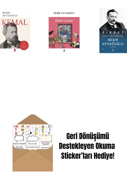 Kemal + Öteki Canlar + Fikret (Ciltli) + Okuma Sticker'ları