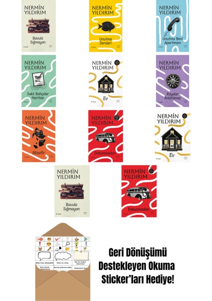 Nermin Yıldırım 11 Kitap Set + Okuma Sticker'ları