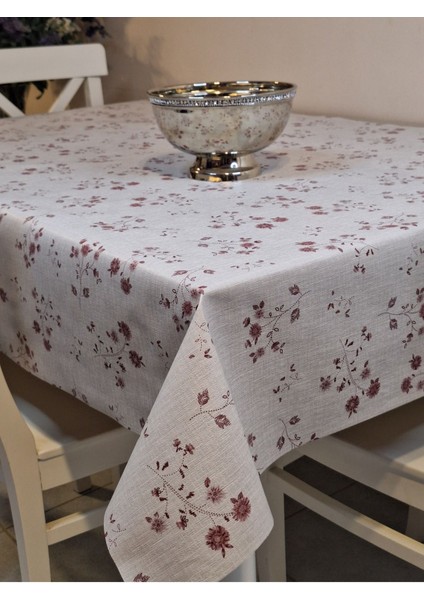 Elyaflı Pvc Muşamba - Desenli Silinebilir Masa Örtüsü ( Bordo)