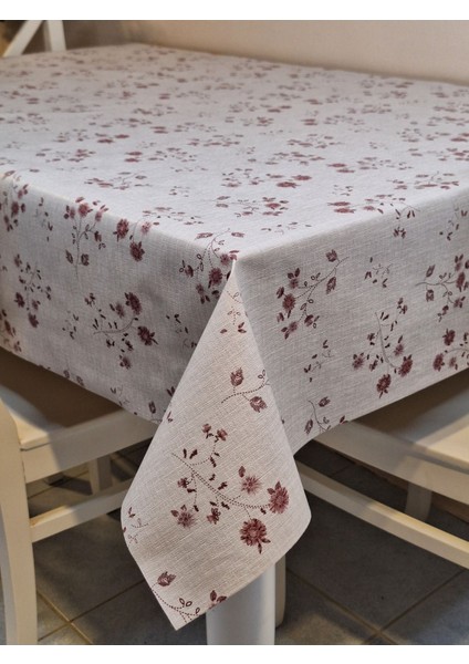 Elyaflı Pvc Muşamba - Desenli Silinebilir Masa Örtüsü ( Bordo) indirimleri