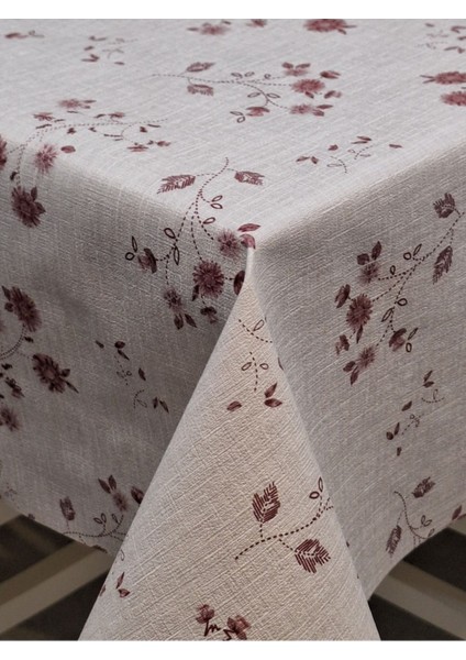 Elyaflı Pvc Muşamba - Desenli Silinebilir Masa Örtüsü ( Bordo)