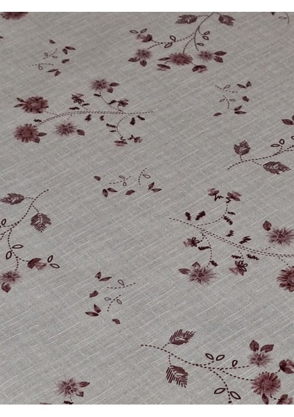 Elyaflı Pvc Muşamba - Desenli Silinebilir Masa Örtüsü ( Bordo)