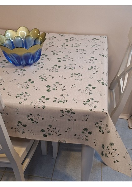 Elyaflı Pvc Muşamba - Desenli Silinebilir Masa Örtüsü ( Yeşil) fırsatları