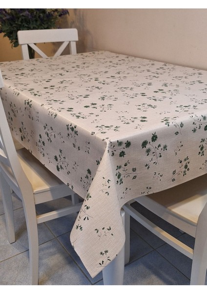 Elyaflı Pvc Muşamba - Desenli Silinebilir Masa Örtüsü ( Yeşil) indirimleri