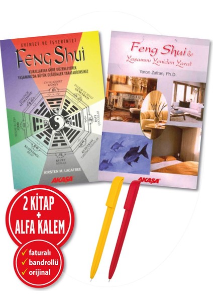 Alfa Kalem+ Kirsten M. Lagatree 2 Kitap(Feng Shui+Feng Shui ile Yaşamını Yeniden Yarat) Bireysel