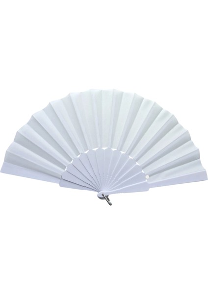 Plastik Kumaş Yelpaze 12'li Beyaz