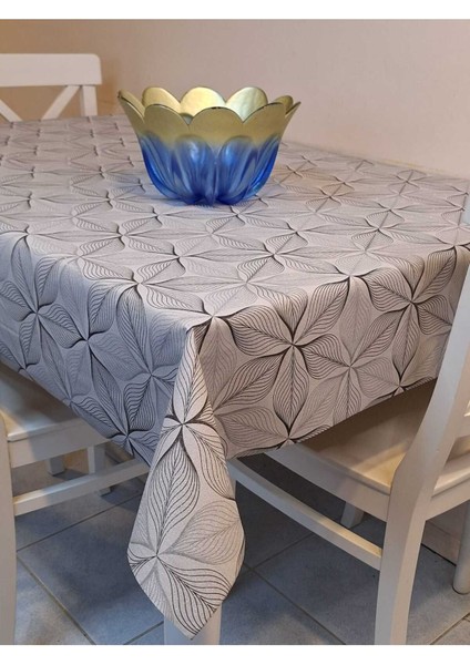 Simli Keten Dokulu Pvc Masa Örtüsü